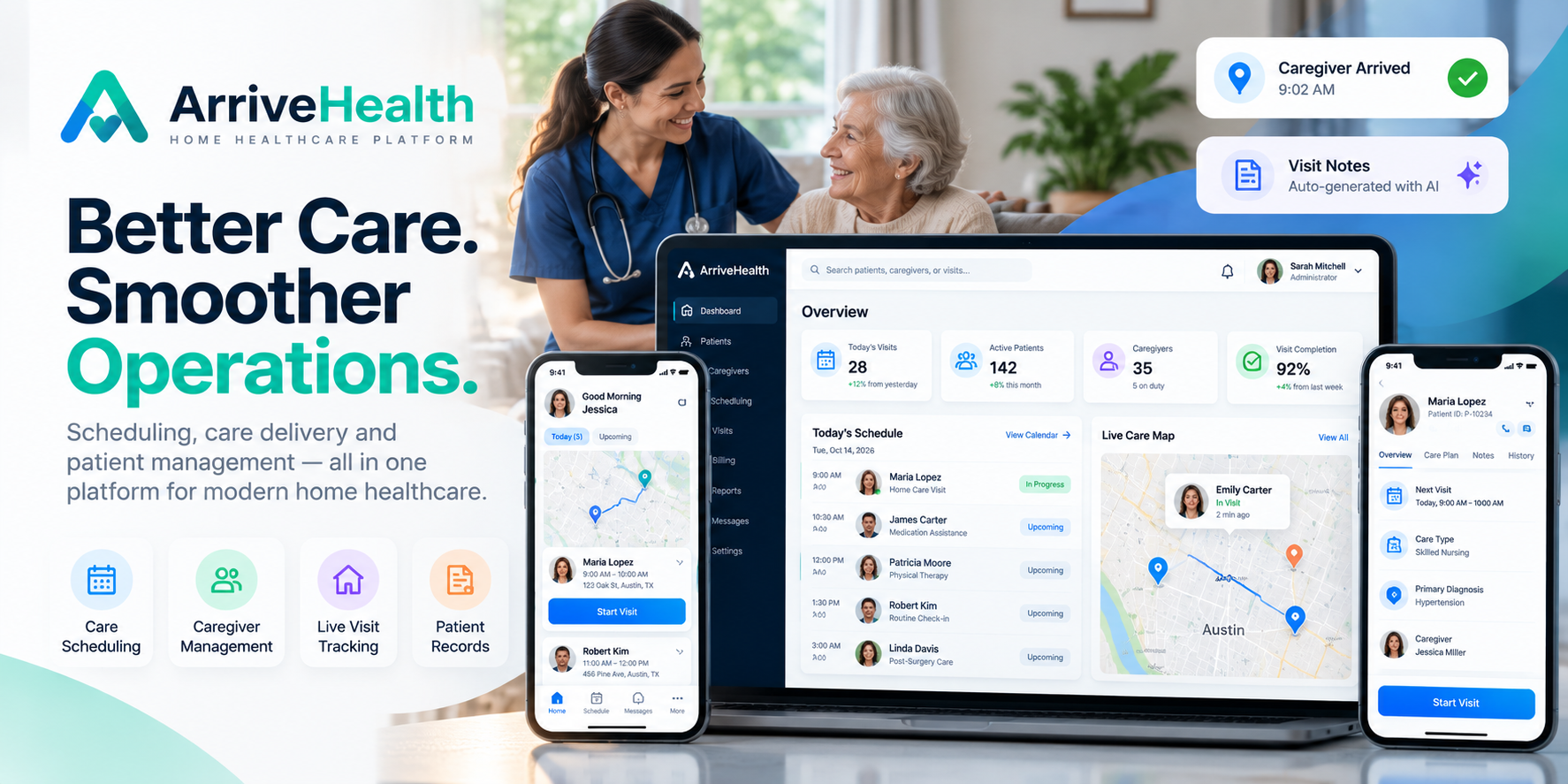 Arrive Health — Home Healthcare Management Platform