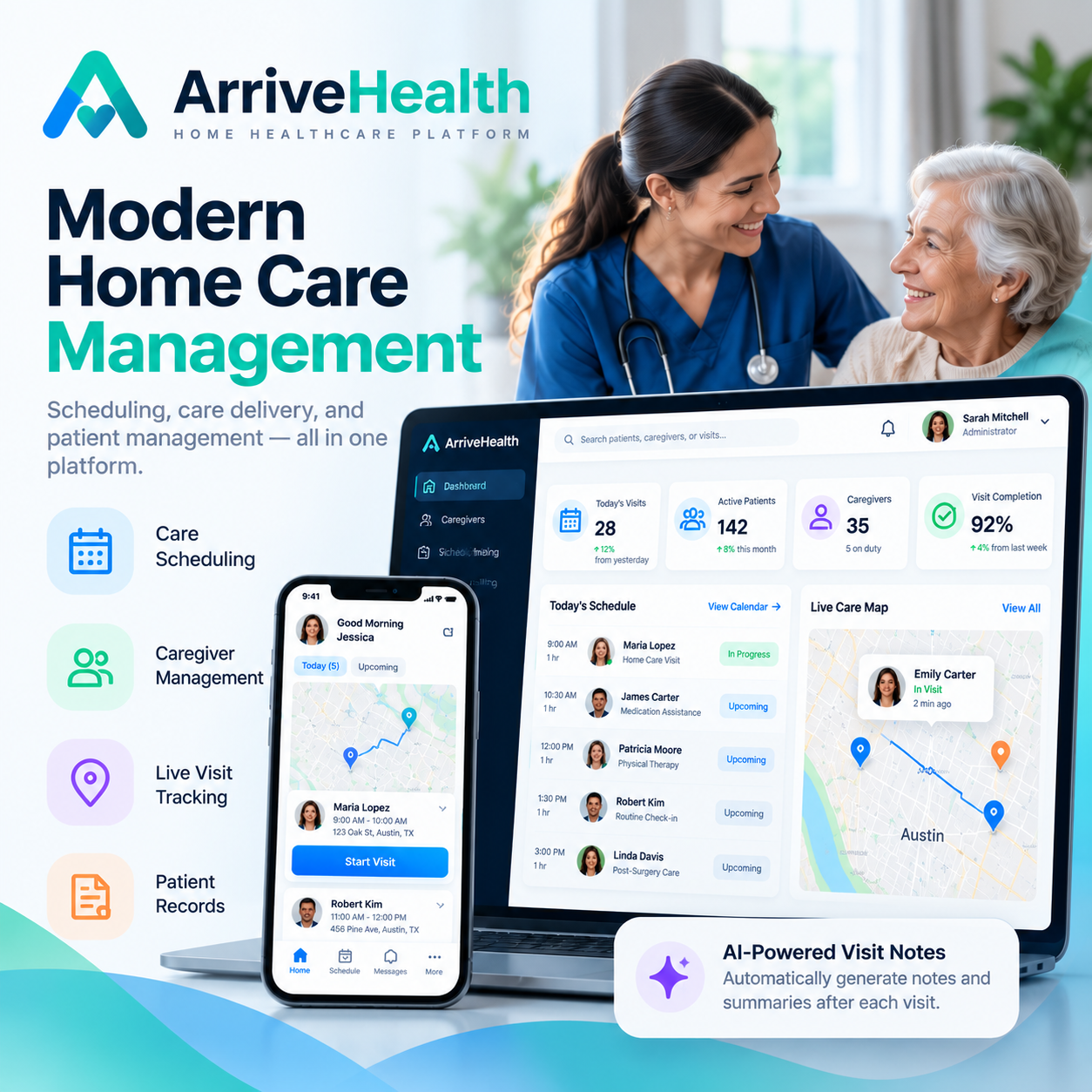 Arrive Health — Home Healthcare Management Platform